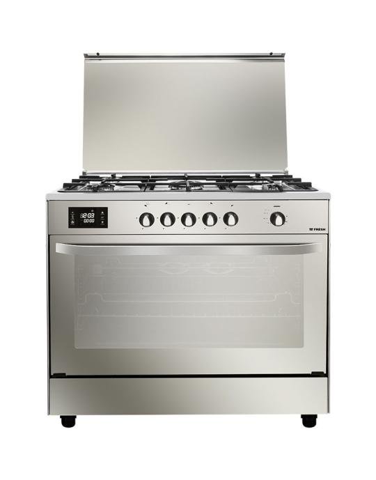 بوتاجاز فريش هامر هيدروليك زجاج عاكس 90 × 60 - 5 شعلة أستانلس ستيل