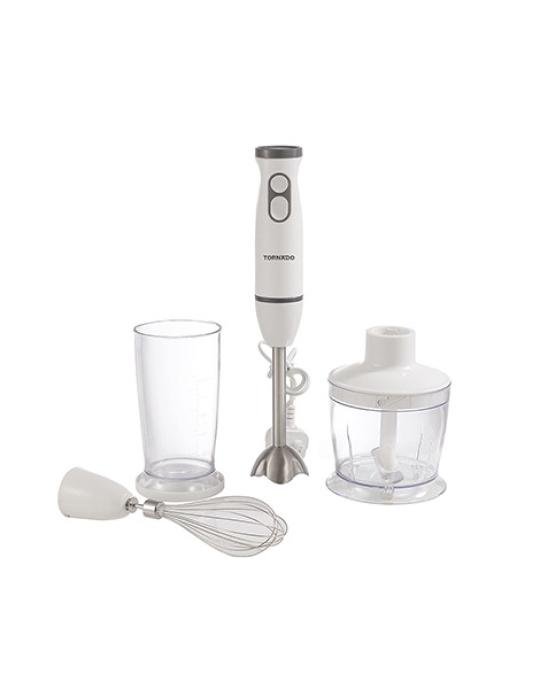 خلاط يدوي تورنيدو 500 وات كبة مضرب بيض أبيض HB-500T