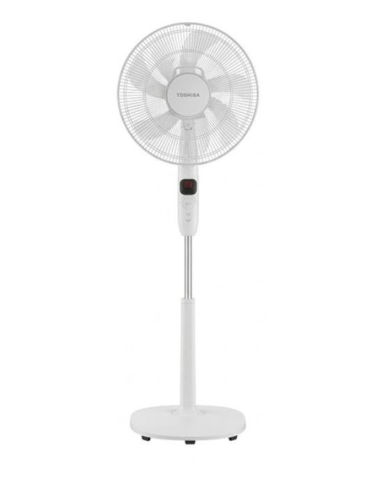 مروحه توشيبا ستاند 16 بوصه ابيض ديجيتال ريموت F-DSD70EG(W)
